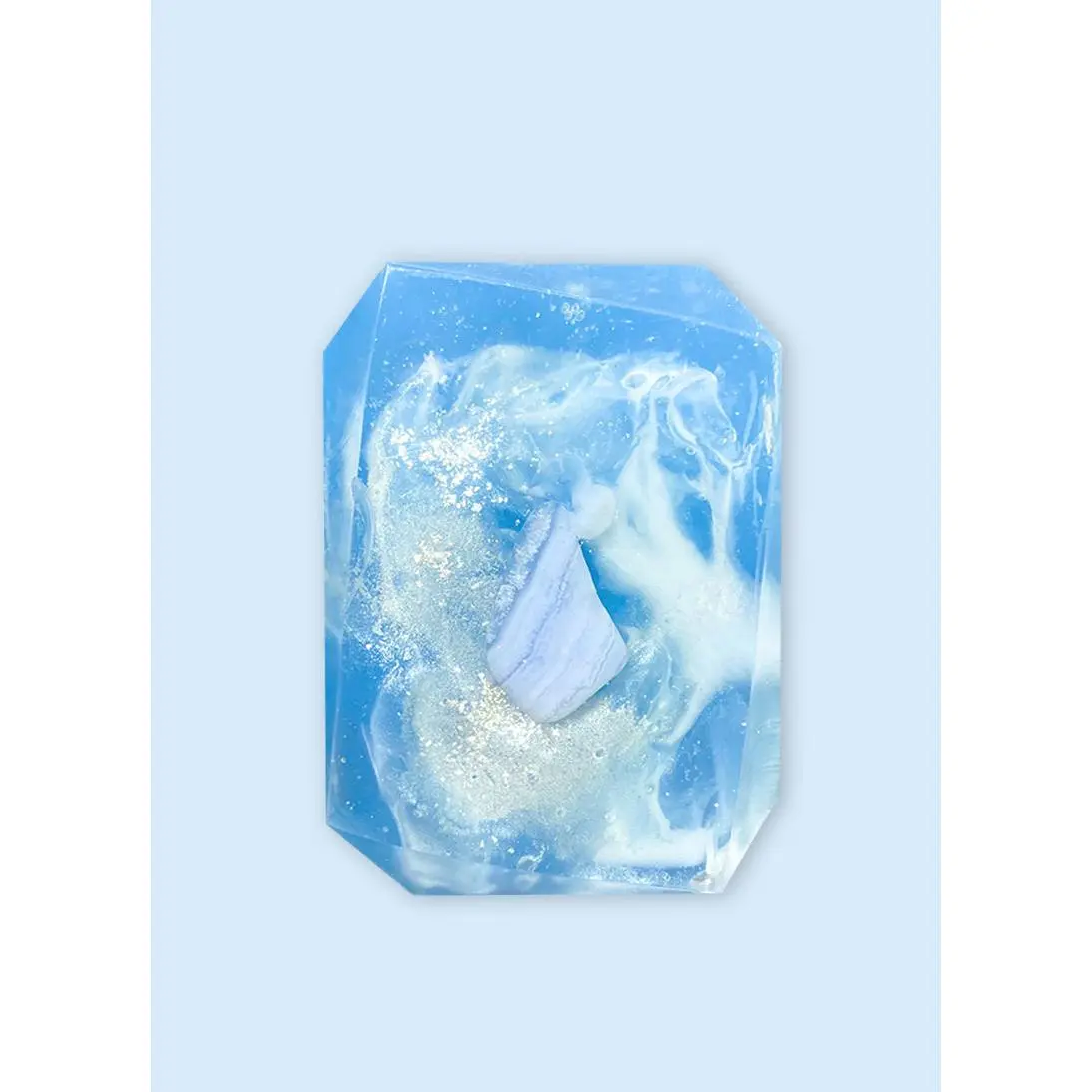Restored Voice Throat Chakra Agate Crystal Blend Fengshui Ornament - Chakra Healing Crystals Home Decor with Healing Energy for Home Supplies, Comforts in Moments of Fear
