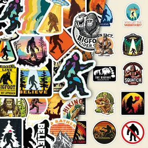 50 Unique Bigfoot Personality Stickers - Creative DIY Decals for Scrapbooks, Phone Cases, Suitcases & Skateboards Accessories