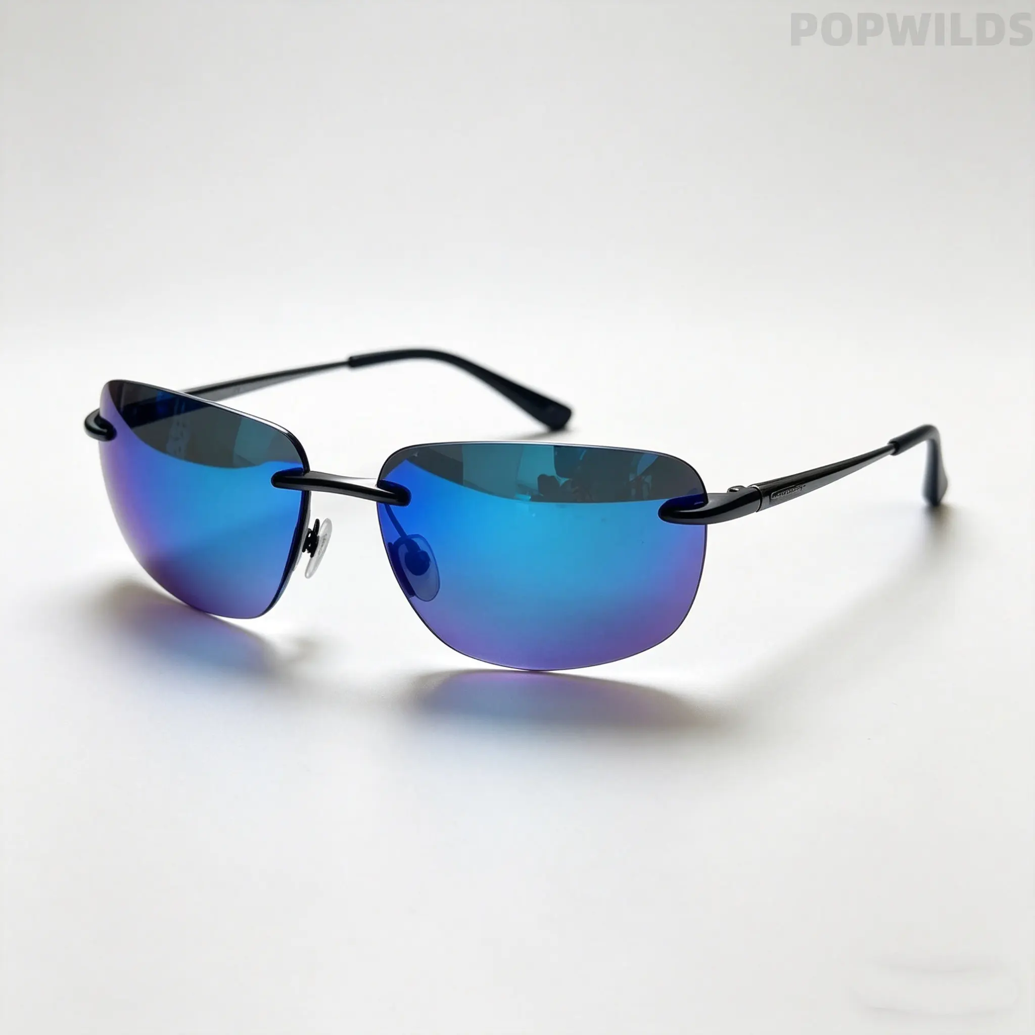 Unisex Frameless Polarized Sports Sunglasses, ultra lightweight real lens eyewear. Anti-glare UV protection, snug comfortable fit, ideal for cycling, mountaineering, hiking and all kinds of outdoor sports daily use, Sport Sports Eyewear, Uv400 Sports Eyew