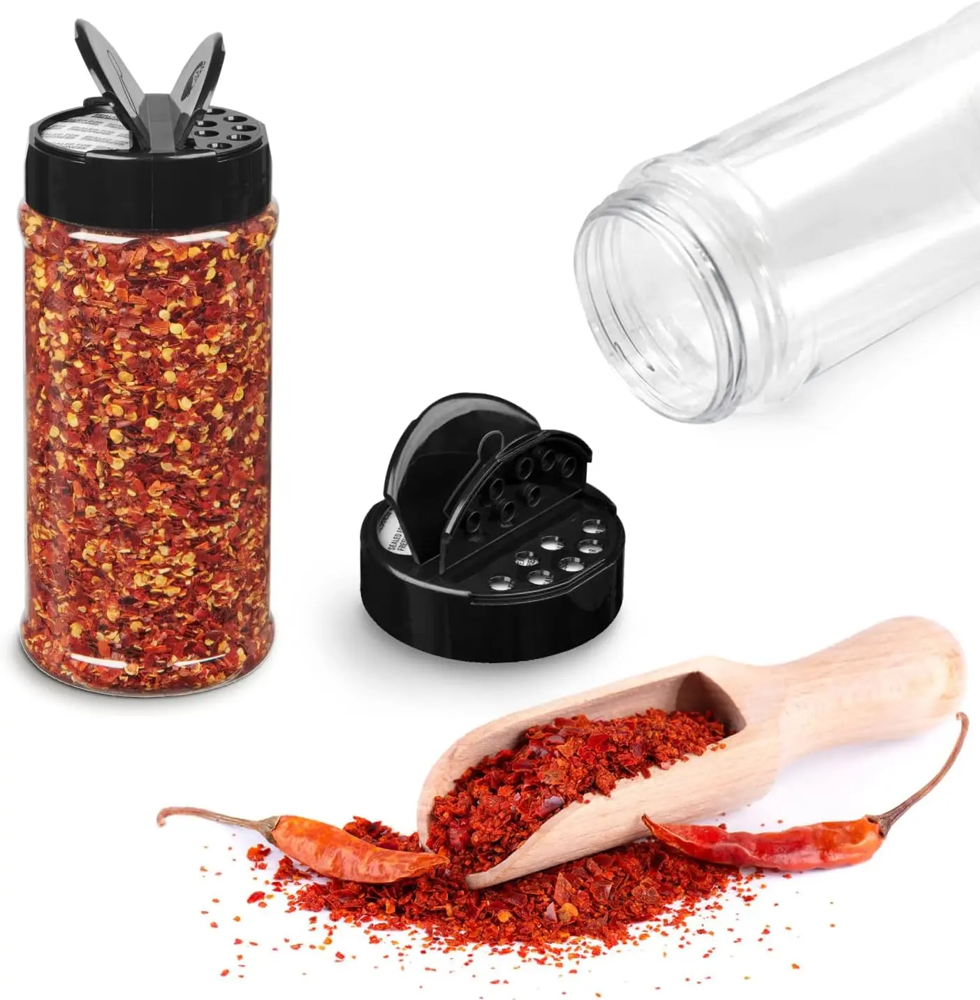 Spice Shaker with Adjustable Dispenser for Seasoning and Flavoring - Perfect for Cooking and Baking