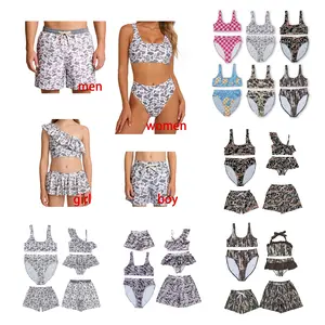 Family Beach Swim Wear Adult Women Camo Swim Suit 2pcs Women Swim Wear Beach Wear Bathing Suit Women bikinis