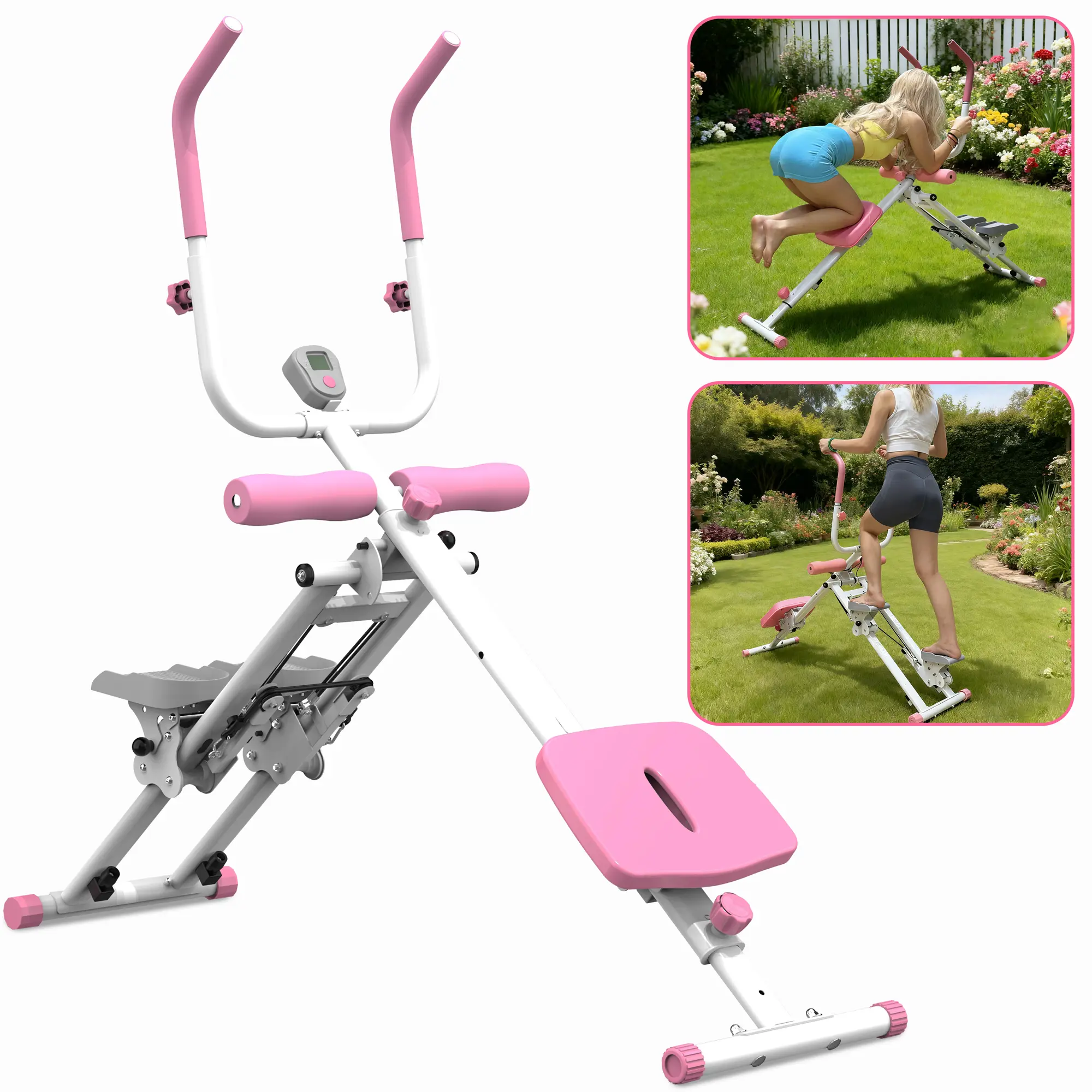 【SAVEYOUR】2 In 1 Stair Stepper & Ab Workout Machine - Multi-Function Trainer-Upgrade Stairmaster & Exercise Machine Equipment For Home Gym Exercise