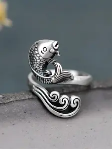 Cute Fish Ring for Women, Wedding Engagement Anniversary Party Accessory Gift, Elegant Jewelry for Special Occasions, Fashion Rings