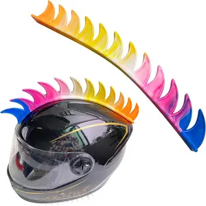 Silicone Hawk Mohawk Helmet Decoration, Universal for Motorcycle & Ski Use, Cool Helmet Visor Decal for Cycling, Decal Helmet Visors
