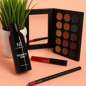 KAGE Beauty Limited Edition Makeup Set with Setting Spray, Lipstick, and Eyeshadow Palette for Long-Lasting Wear