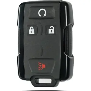 Key Fob Shell Case Replacement Fits for Chevrolet Colorado Chevy Silverado GMC Canyon Sierra 2014 2015 2016 2017 2018-2021 Keyless Entry Remote Control 4 Button Pad Cover Black M3N- 32337100