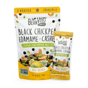 BeanVIVO Dill Pickle Snack Mix – Crunchy, Plant-Based, Protein-Packed Snack Bites
