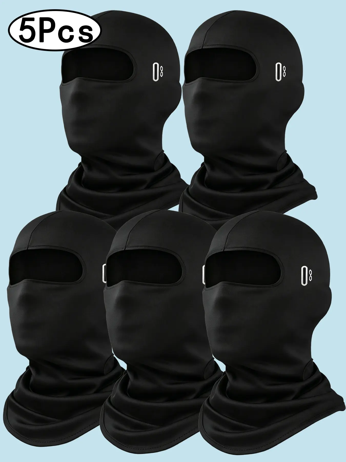 5-Pack Balaclava Headgear, Balaclava Headwear, High Elasticity, Windproof, Warm, UV Protection, Ideal for Skiing, Motorcycle, Hiking, Cycling, Fishing, Balaclava Neck Gaiter, Motorcycle Face Mask