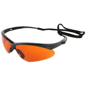 KleenGuard Nemesis Safety Glasses with Black Frame and Blue Shield Lens