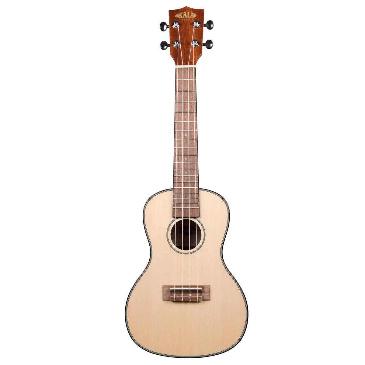 Kala Gloss Solid Spruce Mahogany Concert Ukulele, Solid Wood Stringed Musical Instrument for Hobbyists