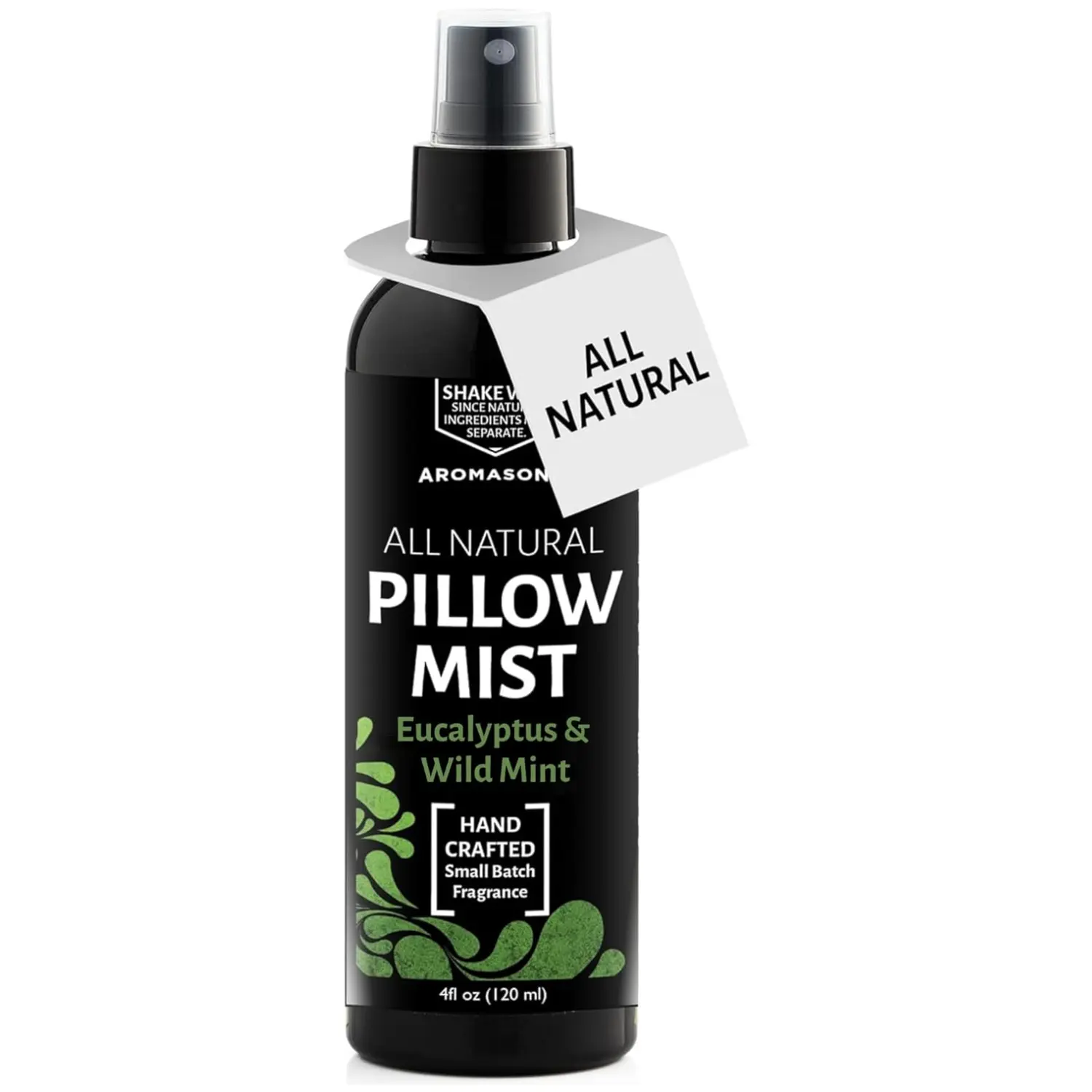 AROMASONG Pillow Mist with Eucalyptus & Wild Mint, Therapeutic Bedroom & Linen Spray with Botanical Aromatherapy Oils for Deep Sleep & Stress Relief, Cruelty Free, Quick Dry & Safe for Children, 4 oz