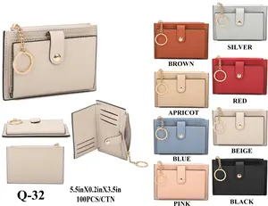 Mini wallet card holder key chain Q-32