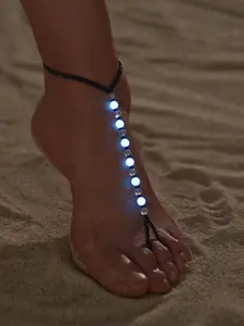 Fashionable Luminous Anklet, Fashion Jewelry for Party, Daily Clothing Decor, Trendy All-match Exquisite Jewelry for Birthday Gift