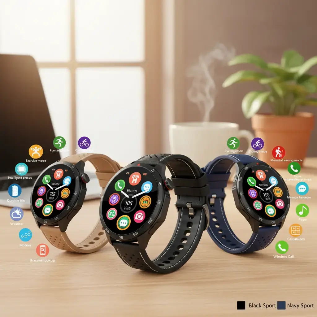2026 Summer New Outdoor Smartwatch/Smartband - HD Full Touchscreen Display - Wireless Calling/Text Messaging/Multiple Sports Modes/Remote Camera Control/Fitness Tracker, Compatible with iPhone and Android, USB Charging, Smart Connectivity,