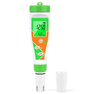 pH Meter for Water Hydroponics Nutrient 4 in 1 Digital EC pH TDS Temp Meter for Water System PPM and EC Water Tester for Hydroponics, Indoor/Outdoor  Grow, DWC System, Gardening
