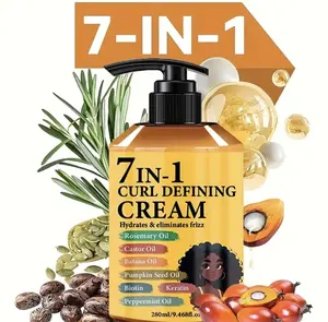 Curl Defining Cream- Hydrating Argan Oil Hair Mask Curl Cream for Enhances Wavy Hair and Curly Hair, Smoothing Curling Creams Detangles, Conditions and Reduces Frizz -9.468 Oz