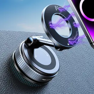 360° Adjustable Vacuum Magnetic Phone Holder, Suction Cup Phone Mount for Magsafe, Portable Cell Phone Holder for Car,Makeup/Gym/Mirror, Fit for All iphone iphone 12 and above outdoorfun