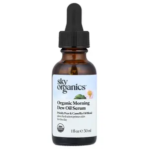 Sky Organics Organic Morning Dew Oil Serum, Prickly Pear & Camellia Oil Blend, 1 fl oz (30 ml)