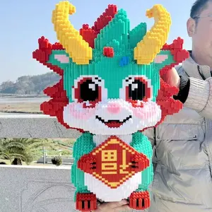 5125 Pieces Lucky Dragon DIY, Creative Building Block Educational Toys for Teens and Adults, Perfect for Home Decor and Gifts