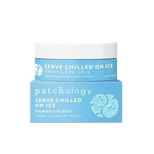 Patchology Serve Chilled On Ice Firming Eye Gels - 15 Pairs with Bakuchiol Peptides & Cloudberry for Puffiness Reduction - Quick 5-Minute Solution for Tired Eyes