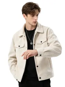 Men's Plus Size Jacket Coat Spring Autumn New Turn-Down Collar Corduroy Jacket Workwear Fashion Trendy Versatile Stylish