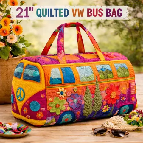 Unisex Boho Quilted Duffle Weekender Bag - Travel Duffels, Cabin Sized Travel Bags, Light and Compact, 16x8x8in (16*8*8inch), Comfortable, Bohemian Hippie Design, Carry-On Pack, Overnight Trip Luggage with Carry Handle