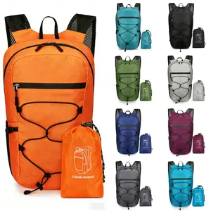 Ultra light folding outdoor backpack, large capacity foldable breathable portable sports backpack, suitable for hiking, cycling, mountain climbing, fitness tourism, daily commuting