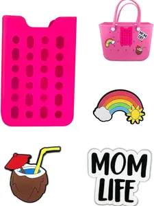 3 Pcs Bogg Bag Charms, Phone Holder Compatible with Bogg Bag,Bogg Bag Accessories for 0.5'' dia Holes Beach Bags