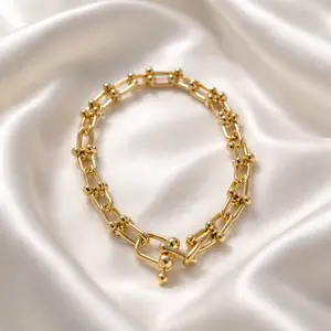 925 Silver gold plated Bracelet 7 cm Length