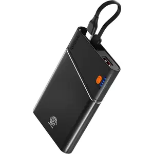 Portable Charger Power Bank, 10000mAh 22.5W PD Super Fast Charging Powerbank with Built-in USB C in&Out Cable, Slim Battery Pack for iPhone 16/15 Samsung S24 Android, 2 Pack