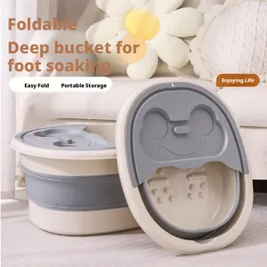 Home Use Foldable Foot Bath Bucket Portable Collapsible Foot Basin Thickened Over-the-Knee Foot Spa Basin Foot Massage Foot Bath Bucket