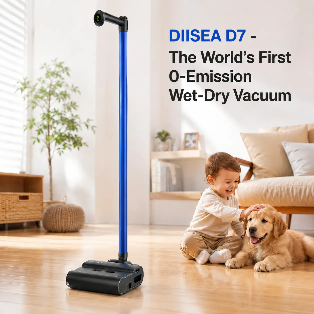 Diisea D7 Smart Wet-Dry Floor Washer & Mop, Deep-Cleaning Household Appliance for Toddler Homes