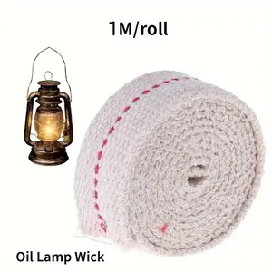 Oil Lamp Mate, 1 Roll Flat Cotton Oil Lantern Kerosene Lamp Wick, Outdoor Camping Handheld Lantern Accessories