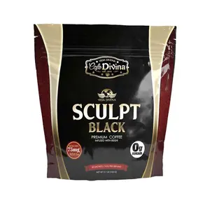 Vida Divina Sculpt Black Coffee with Reishi Mushroom - Organic, 0g Added Sugar, 70g Total Weight, Ready to Drink 30 servings Beverage