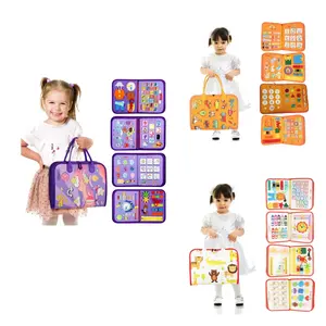 Busy Board for Toddlers, Autism Educational Toy, Preschool Learning Alphabet & Counting, Preschool Learning Tool, Fine Motor Skills Development, Gift for Kids, Sensory Activity Board