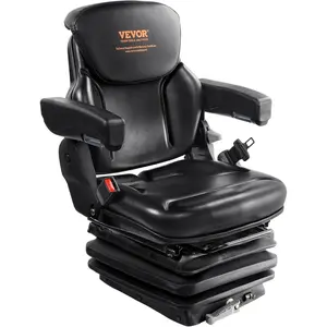 Spring new arrivals Universal Forklift Seat, Tractor Seat with Armrest & Adjustable Backrest, Shock Absorption, Secure Micro Switch, High-Resilience PVC Mower Seat for Tractor Excavator, Skid Loader