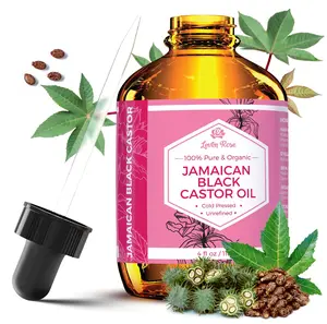 Leven Rose Jamaican Black Castor Seed Oil, Jamaican Black Castor Oil for Hair Growth, Pure Organic Serum, Scalp Oil Treatment, Skin Soothing 4 oz