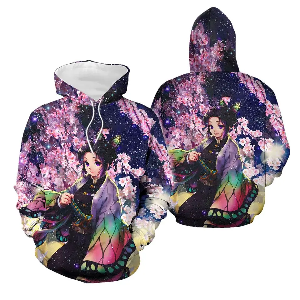Shinobu Kimetsu Anime 3D Hoodie, All Over Print For Unisex