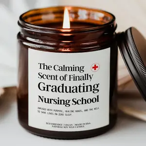 Funny Nursing School Graduation Gift Custom Nursing Grad Gift for New Future Nurse Graduation Personalized Surviving RN Candle