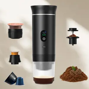 Sanbai 3in1 Portable Coffee Capsule Machine Pump-Pressure Style American/Italian Espresso Electric Compact Wireless Heating Outdoor Coffee Cup Fast Heating Efficient Brewing Tableware Sets Value Pack Valentine's Day gift Christmas Gift
