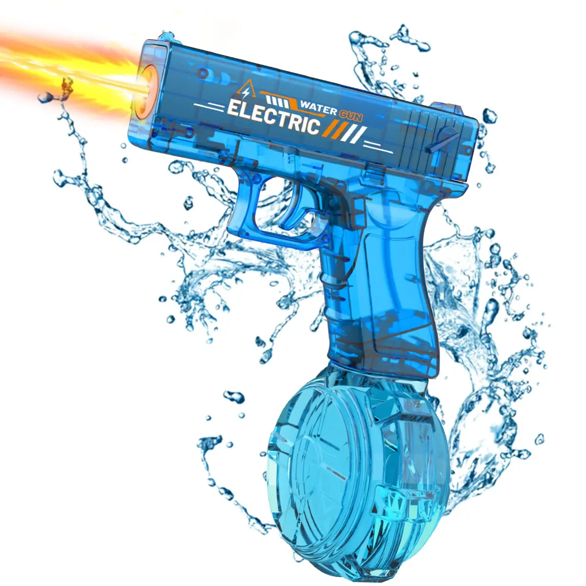 Transparent Electric Water Gun for Kids and Adults, Perfect for Backyard, Pool, and Summer Outdoor Games, Fun Summer Activity Gear