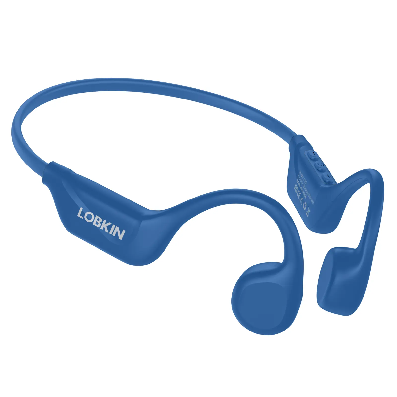 LOBKIN Bone Conduction Headset - Bluetooth 5.4 Wireless Multi Mode Open-Ear Headphones with Mic, Silicone Durable IPX5 Waterproof, 10H Playtime, Type-C Fast Charging, Stable Connection for Gym, Outdoor Activities, Games, Voice Enabled Open-Ear Headphones,