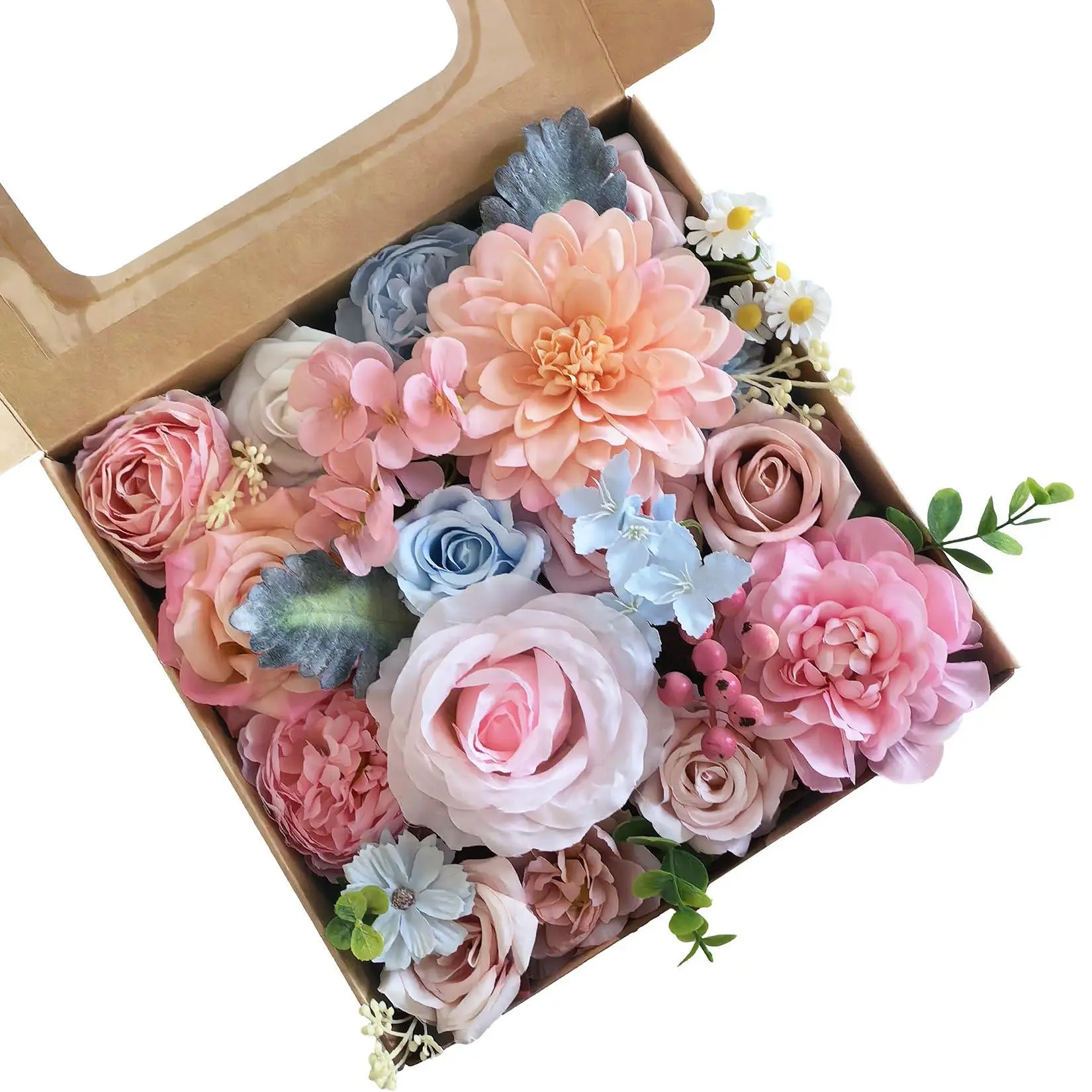 GARVEE 30 Pcs Realistic Faux Silk Artificial Flowers with Iron Stems for Home Indoor Decor, Vase Arrangements, Wedding Party Bouquets Centerpieces, Pink