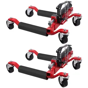1500lbs Heavy Duty Car Wheel Dolly Set of 2 – Hydraulic Vehicle Positioning Skates with Ratcheting Foot Pedal – For Cars, Boats, Motorcycles, Garage & Auto Shop Use 1500lbs Heavy Duty Car Wheel Dolly Set