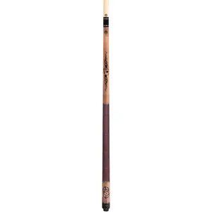 McDermott Cues Custom April 2026 Cue of the Month - Maple Wood Billiards Cue, Forearm Sleeve, Gambler Motif