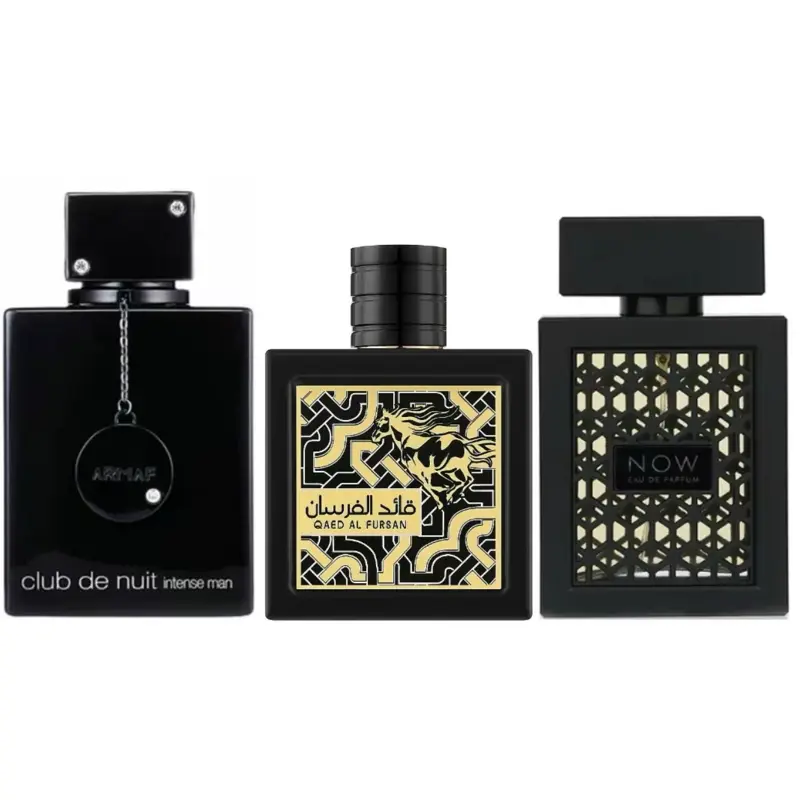 Lattafa & Armaff trio bundle - Club de Nuit Intense man + Qaed Al Fursan + Rave Now - 100ml, 3.4 fl.oz - Fragrance bundle - value bundle