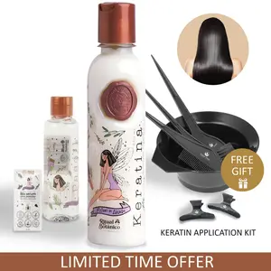 Keratina Ritual Botanico Organic Keratin | Alisado Hair Smoothing & Straightening Treatment | Formaldehyde-Free Hair Botox | Infused with 12 Natural Oils for Shine, Softness & Nourishment