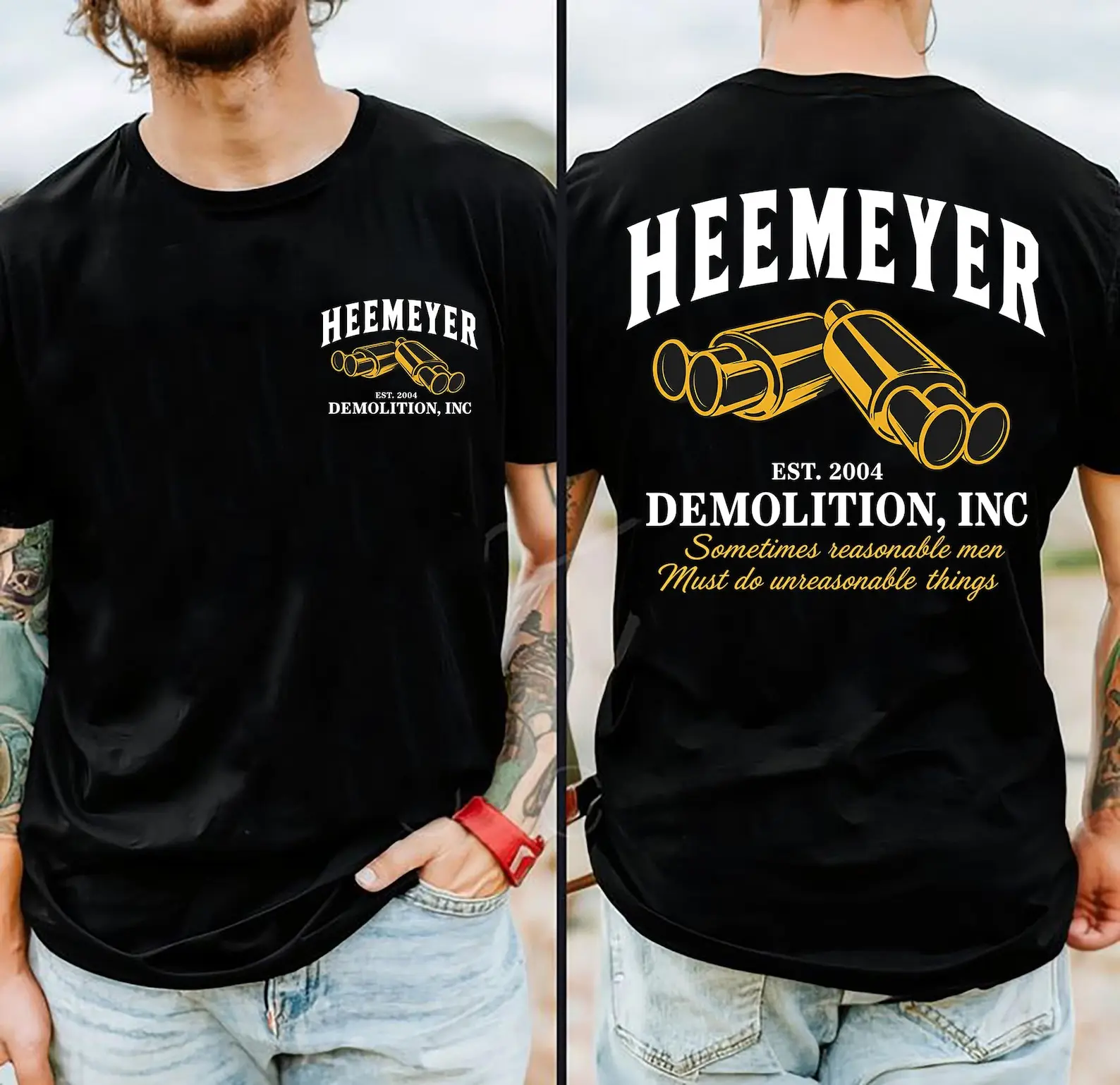 Marvin Heemeyer Shirt, Demolition Inc Tee, Sometimes Reasonable Men Must Do Unreasonable Things Shirt, Vintage Muffler Gift, Menswear Tops, Gift For Him