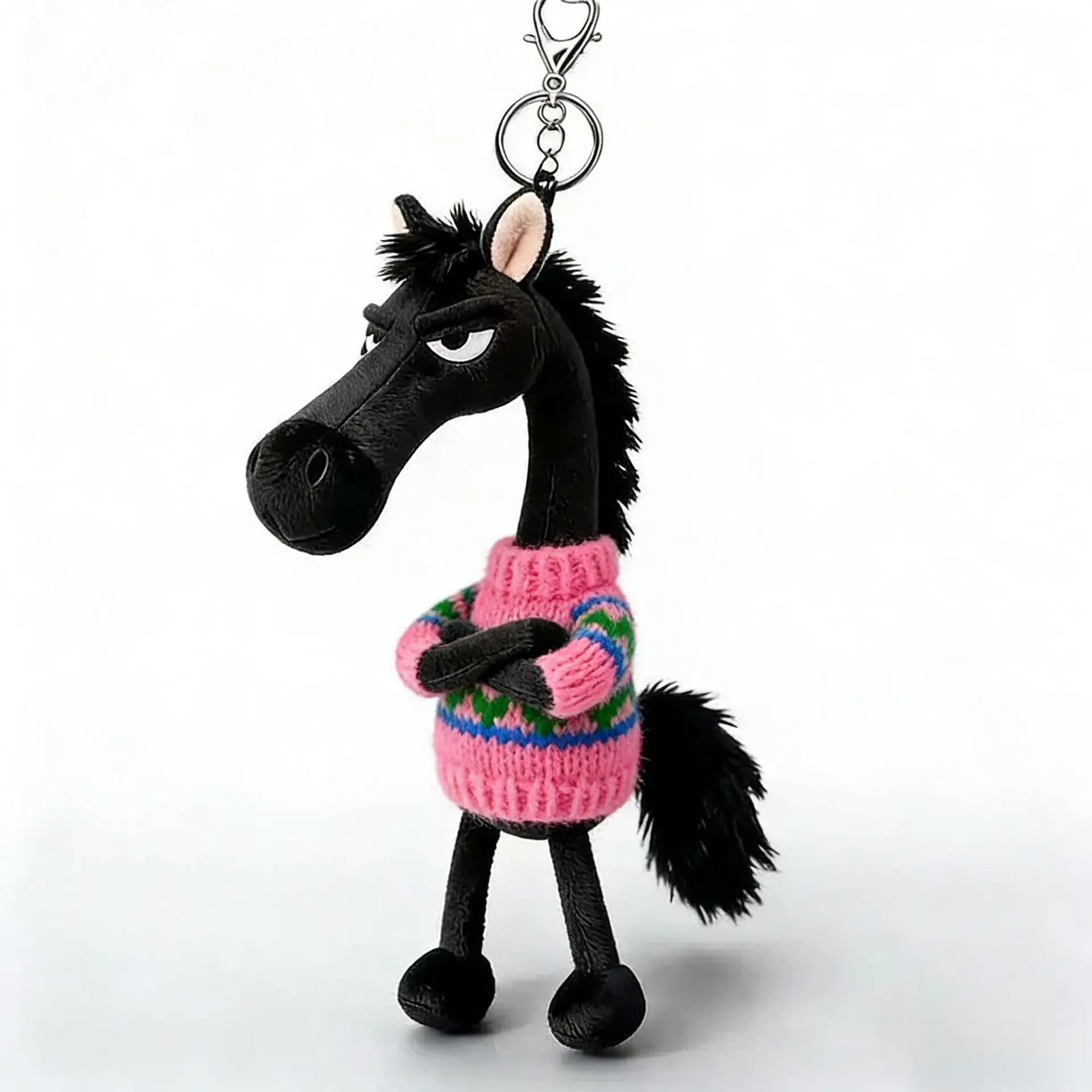Fashion Boutique Animal Motif Keychains, Cute Stylish Pendant with Assorted Decorative Chain for Casual Bag Decoration, Alloy Metal, Everyday Wear, Daily, Elegant, Kawaii Accessories, Hook Closure, Bag Charm Styling, Engagement, Patchwork, Quirky Charm, U