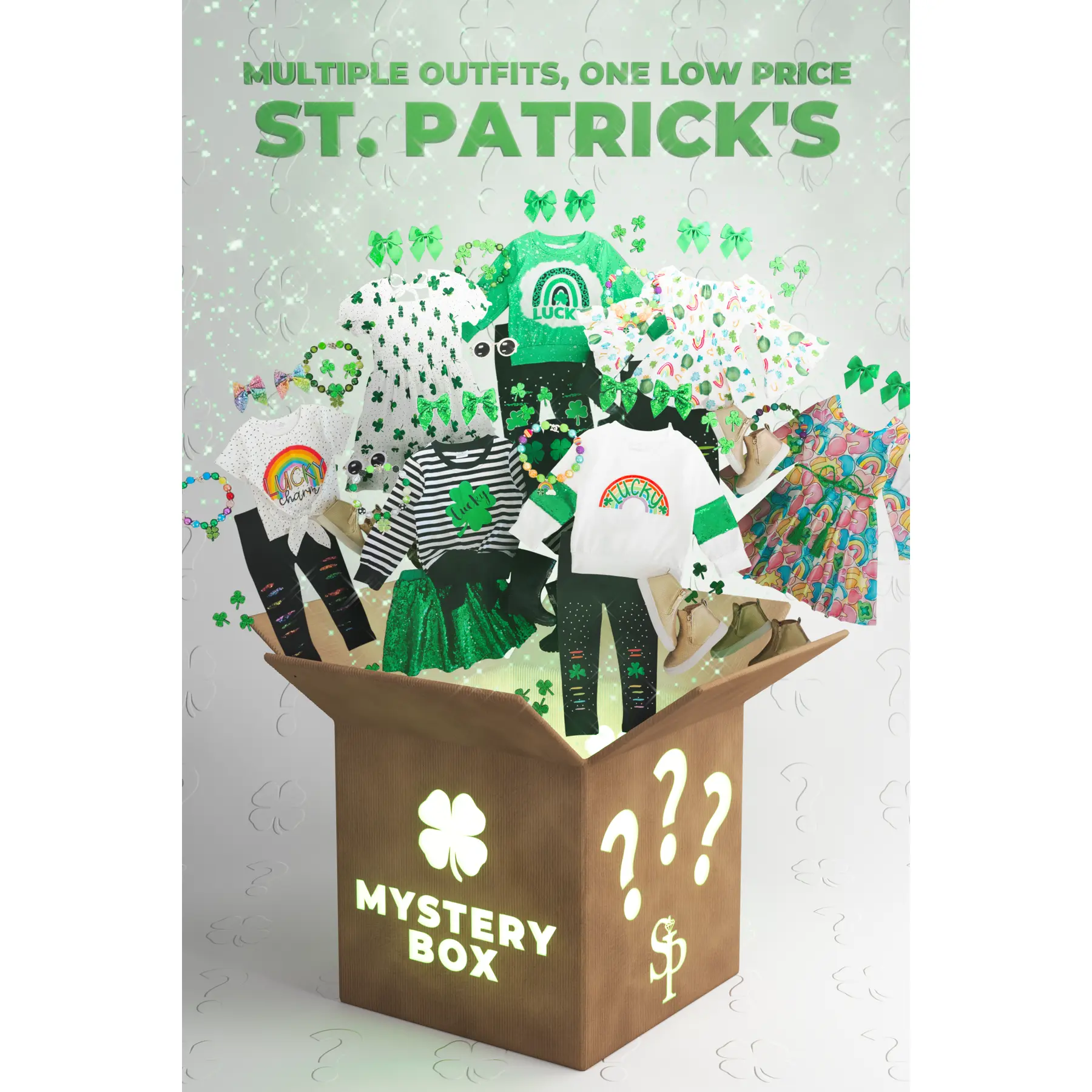 St. Patrick's Day Mystery Boxes, Festive Party Gifts for Girls Only with Random Picks